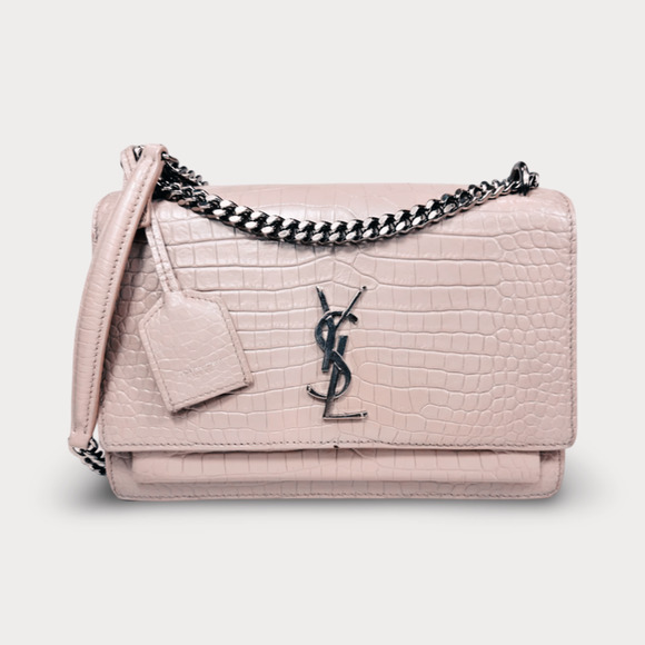 Saint Laurent Crocodile Embossed Medium Sunset Bag - Picture 1 of 15